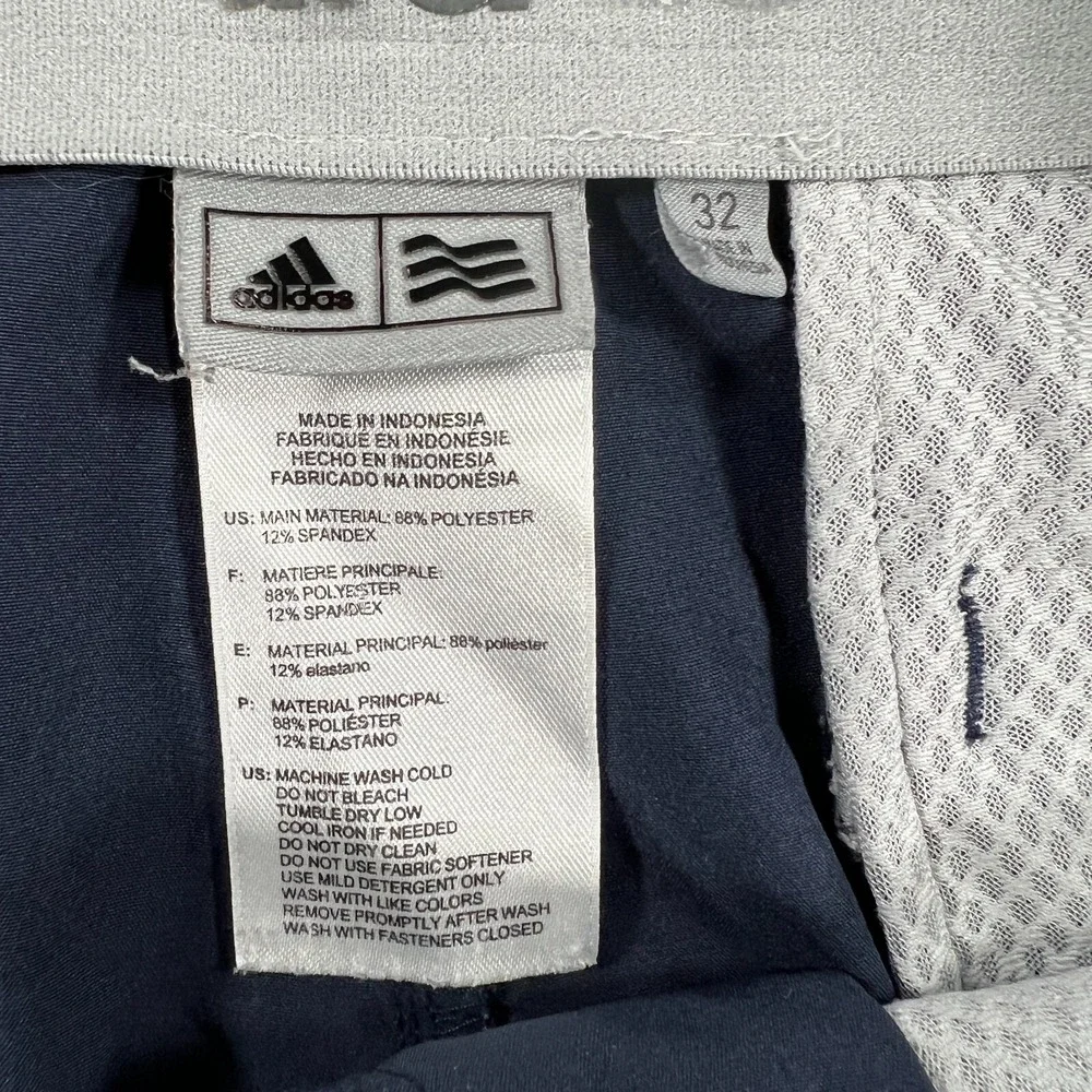 Adidas Mens Shorts Size 32 Blue‎ Chino Golf Lightweight Outdoor Casual Comfort